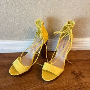 Yellow Platform Sandals